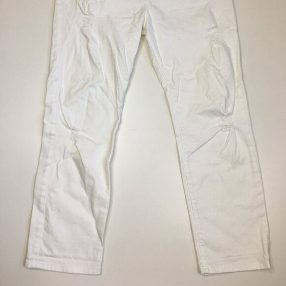 CURRENT ELLIOTT Sugar Destroy Distressed THE BOYFRIEND 5 Pocket Crop Jeans - Picture 9 of 15